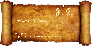 Harmat Ilona névjegykártya